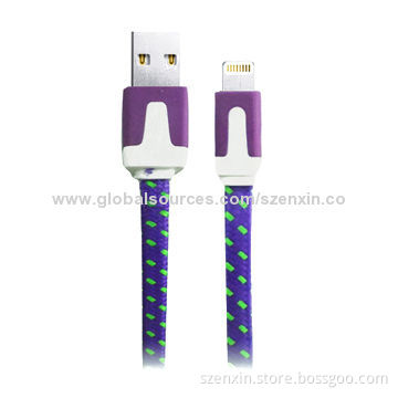8-pin Fabric Small Noodle Cable for iPhone 5/5c/5s